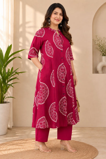 Pure Cotton Kurti Plazzo Set