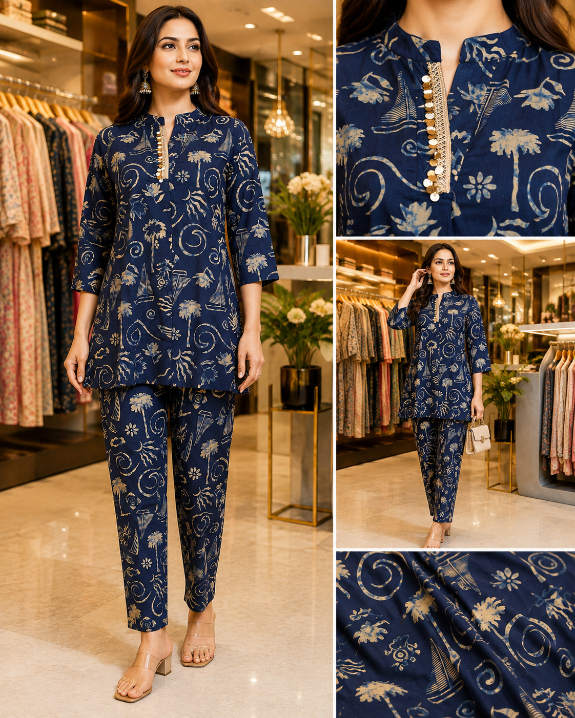 Pure Cotton co-ord Set Office Wear