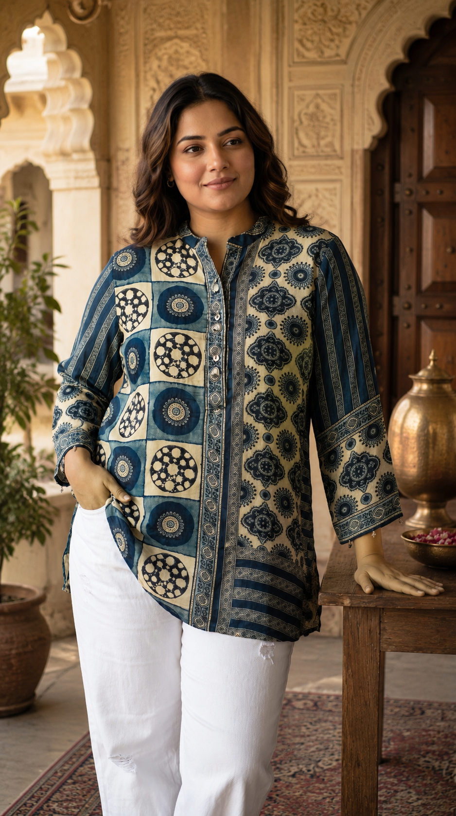 Pure Crape Shirt Big Size