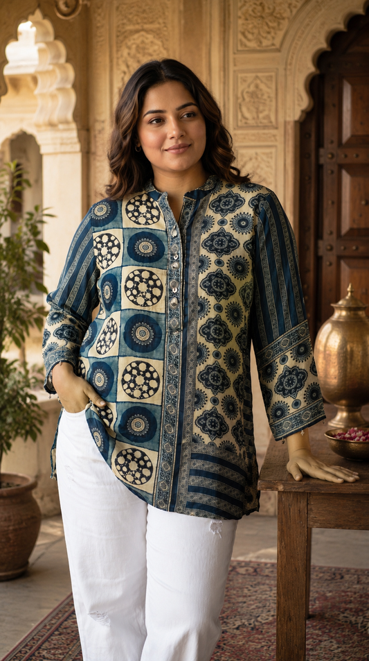 Pure Crape Shirt Big Size