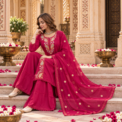 Pure Mul Cotton Plazzo Set