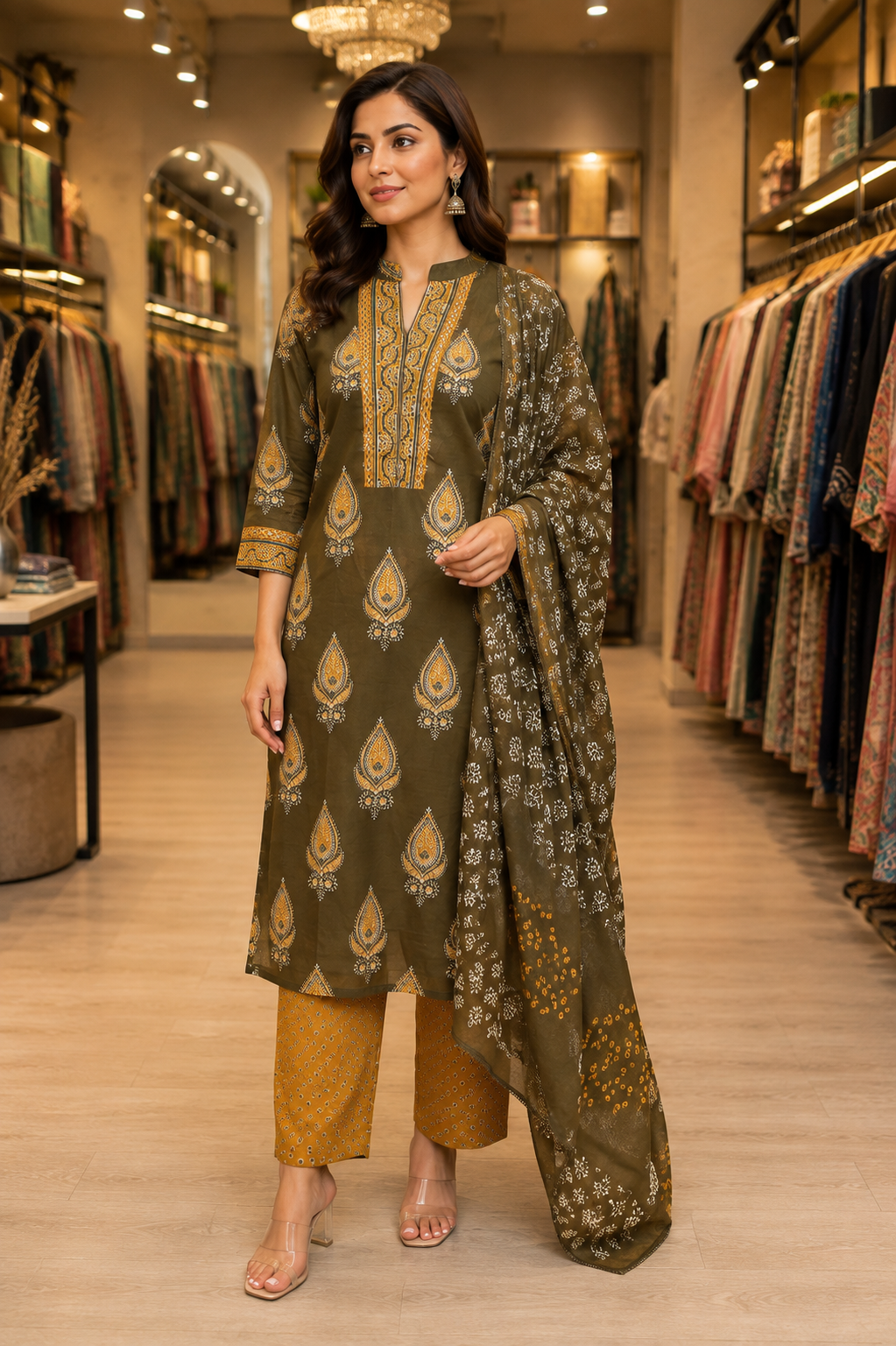 Pure Cotton Dupatta Suit