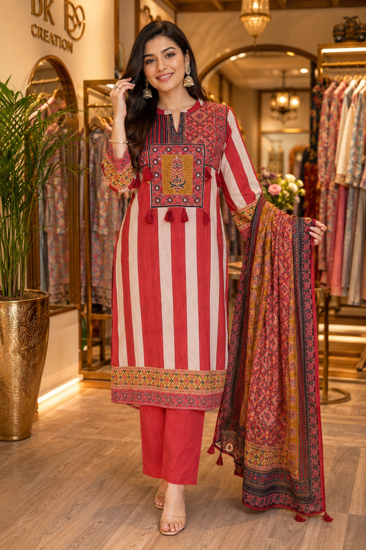 PURE MUL COTTON SUIT