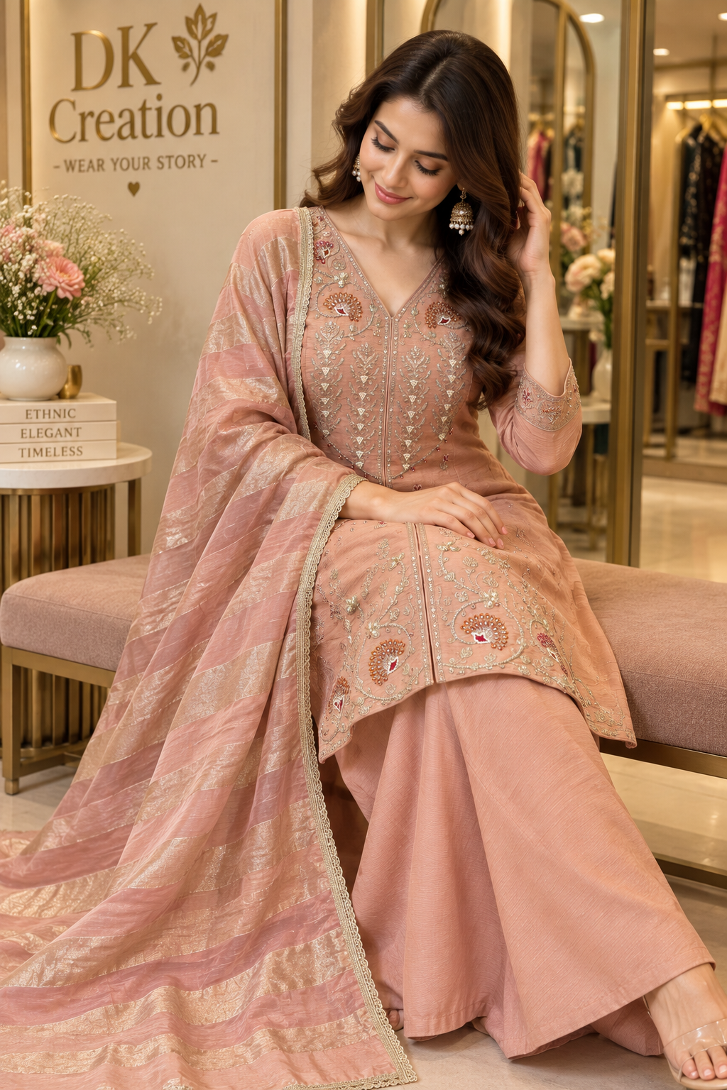Shimmer Indo-West Festival Wear Suit Set