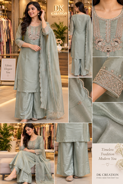 Festival Wear Hadnwork Plazzo Set