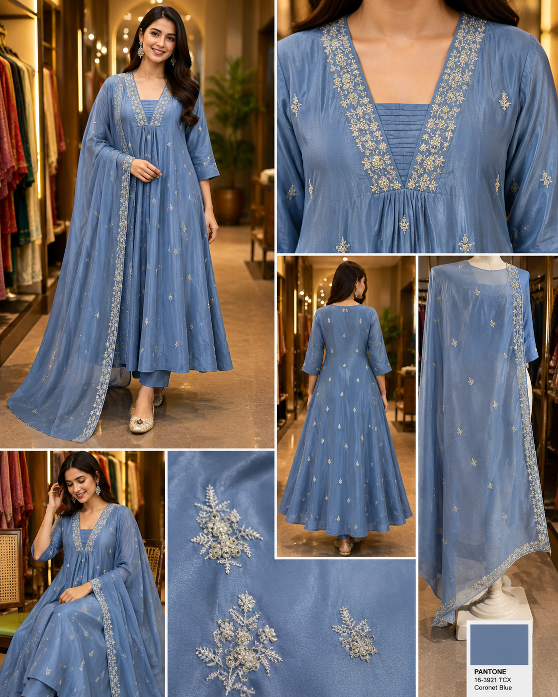 Pure Chinon Party Wear Suit