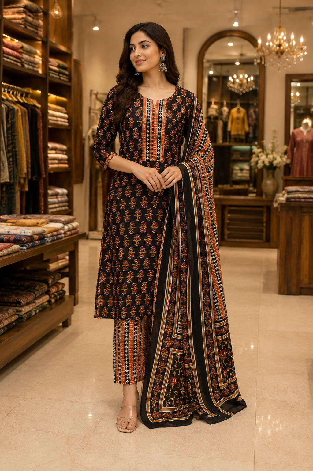 Pure Cotton Suit BLACK SPECIAL