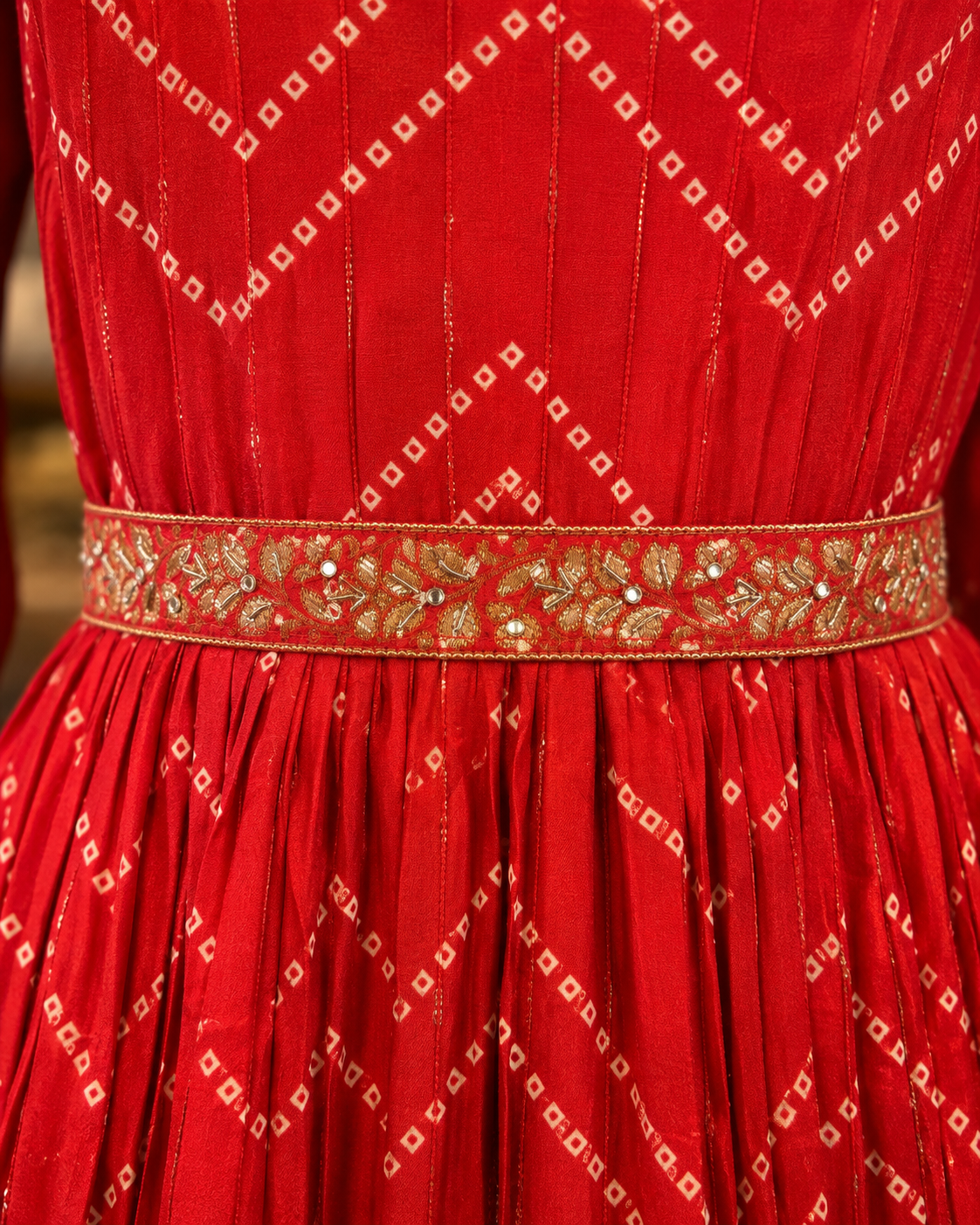 SINGLE LONG BANDANI PARTY WEAR GOWN