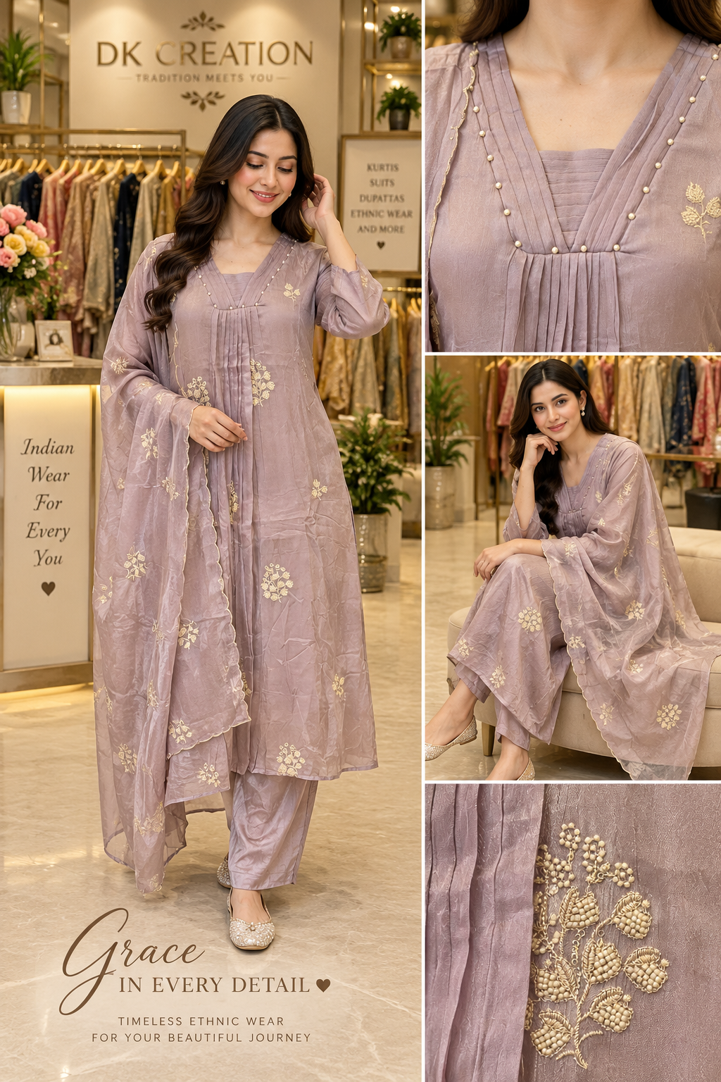 Pure Chinon A-Line Festival Wear Suit