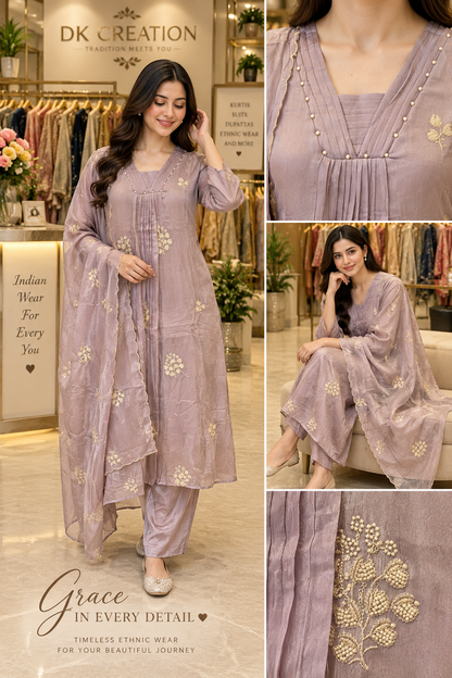 Pure Chinon A-Line Festival Wear Suit