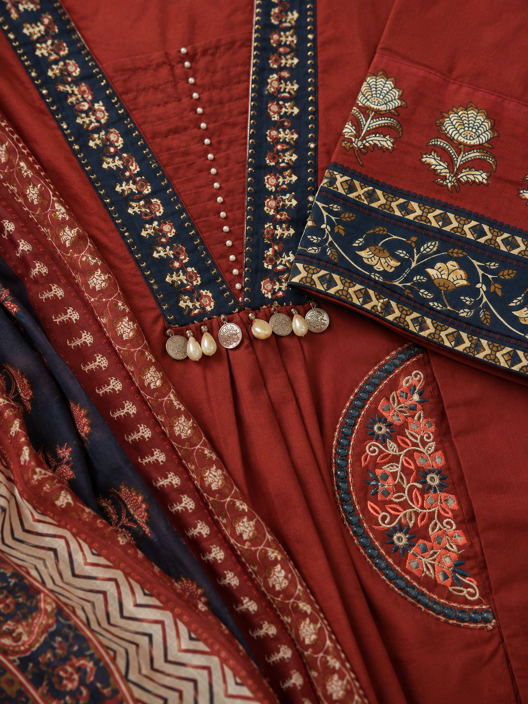 Pure Cotton A-Line Suit