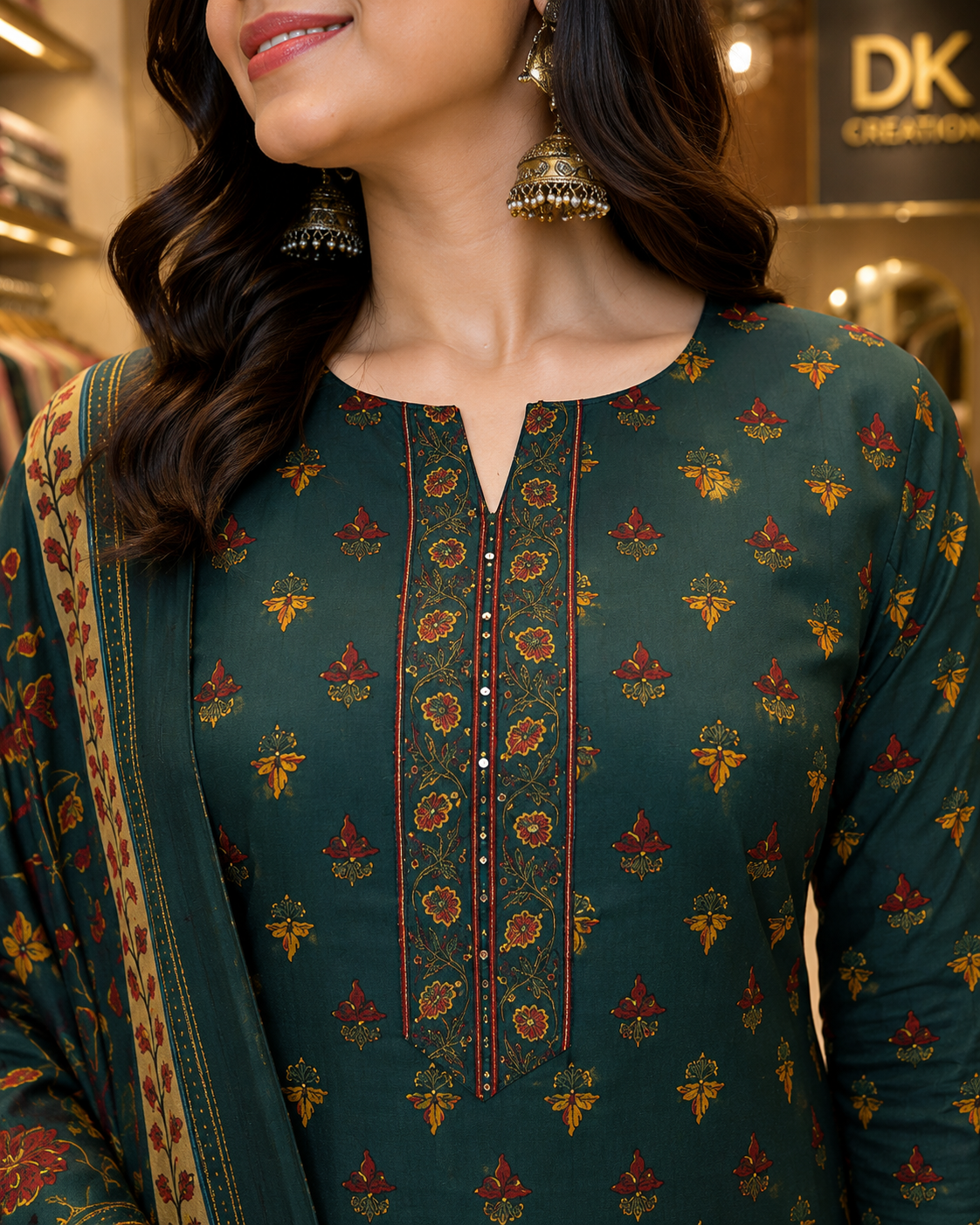 Pure Cotton Kurti Ghagra and Dupatta Set