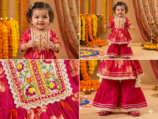 Rani Pink Gharara Set
