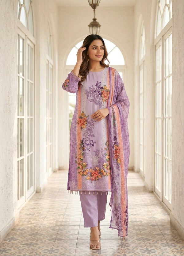 Poly Crepe 3pc Suit