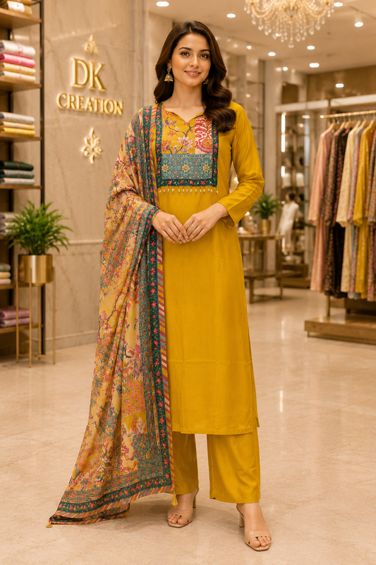 Pure Gajji Dupatta Set