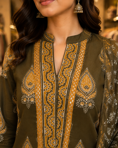 Pure Cotton Dupatta Suit