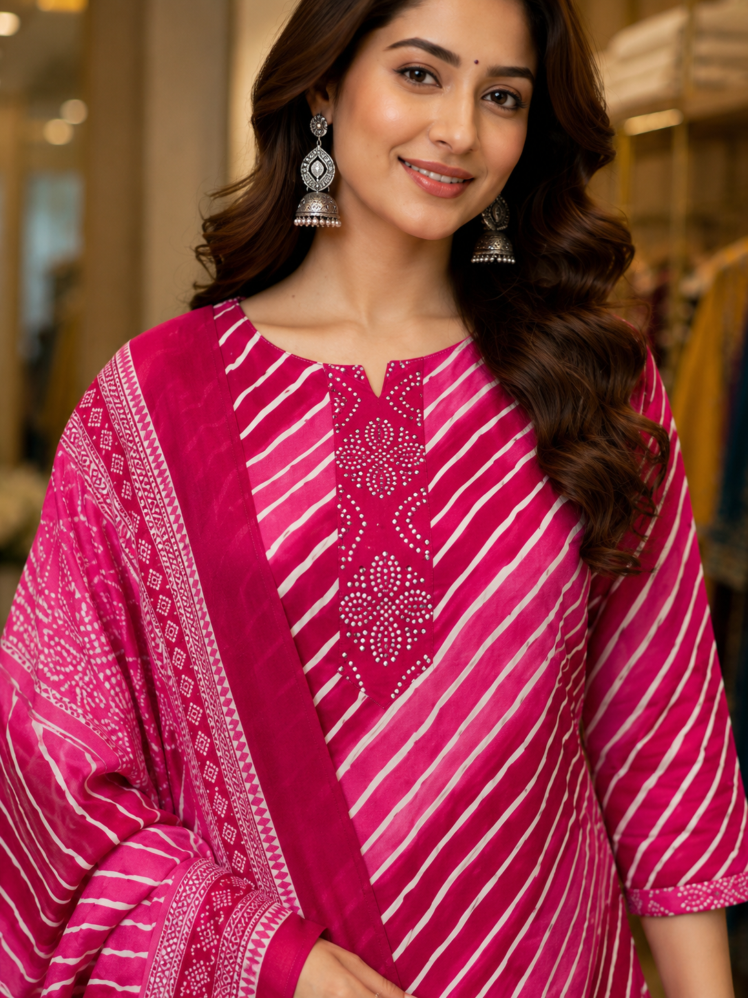 Pure Cotton Kurti With Ghagra and Dupatta
