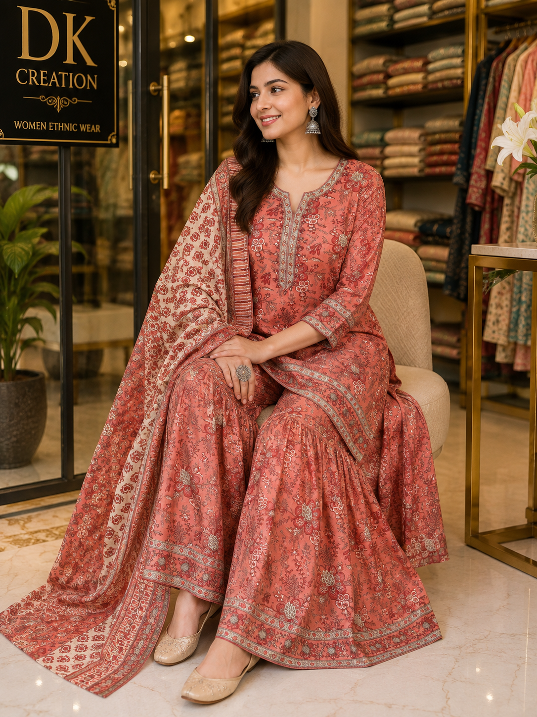 PURE COTTON GHARARA SET