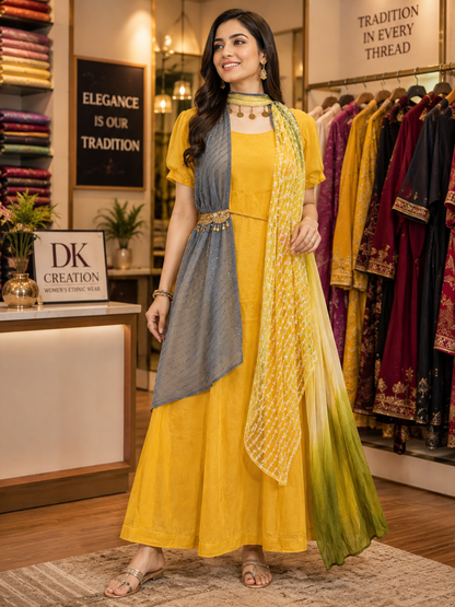 Designer Drape Style Gown
