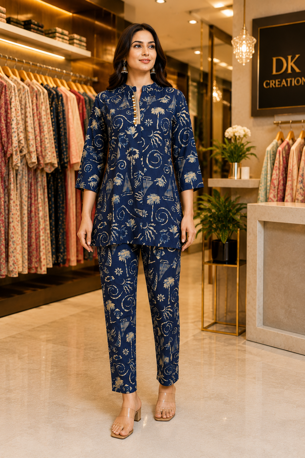 Pure Cotton co-ord Set Office Wear