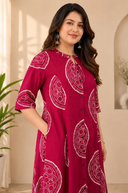 Pure Cotton Kurti Plazzo Set