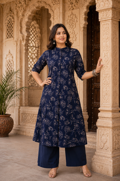 Pure Cotton Kurti With Plazzo