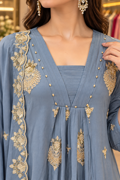 Pure Chinon fabric Festival Wear Suit