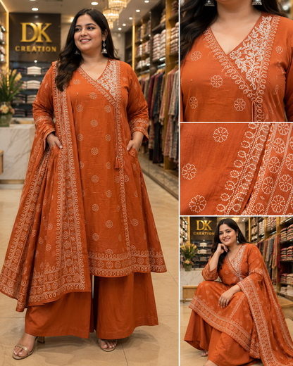PURE COTTON BIG SIZE ANARKALI SUIT