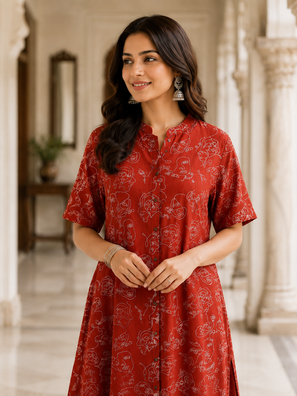 Pure Cotton Kurti With Plazzo