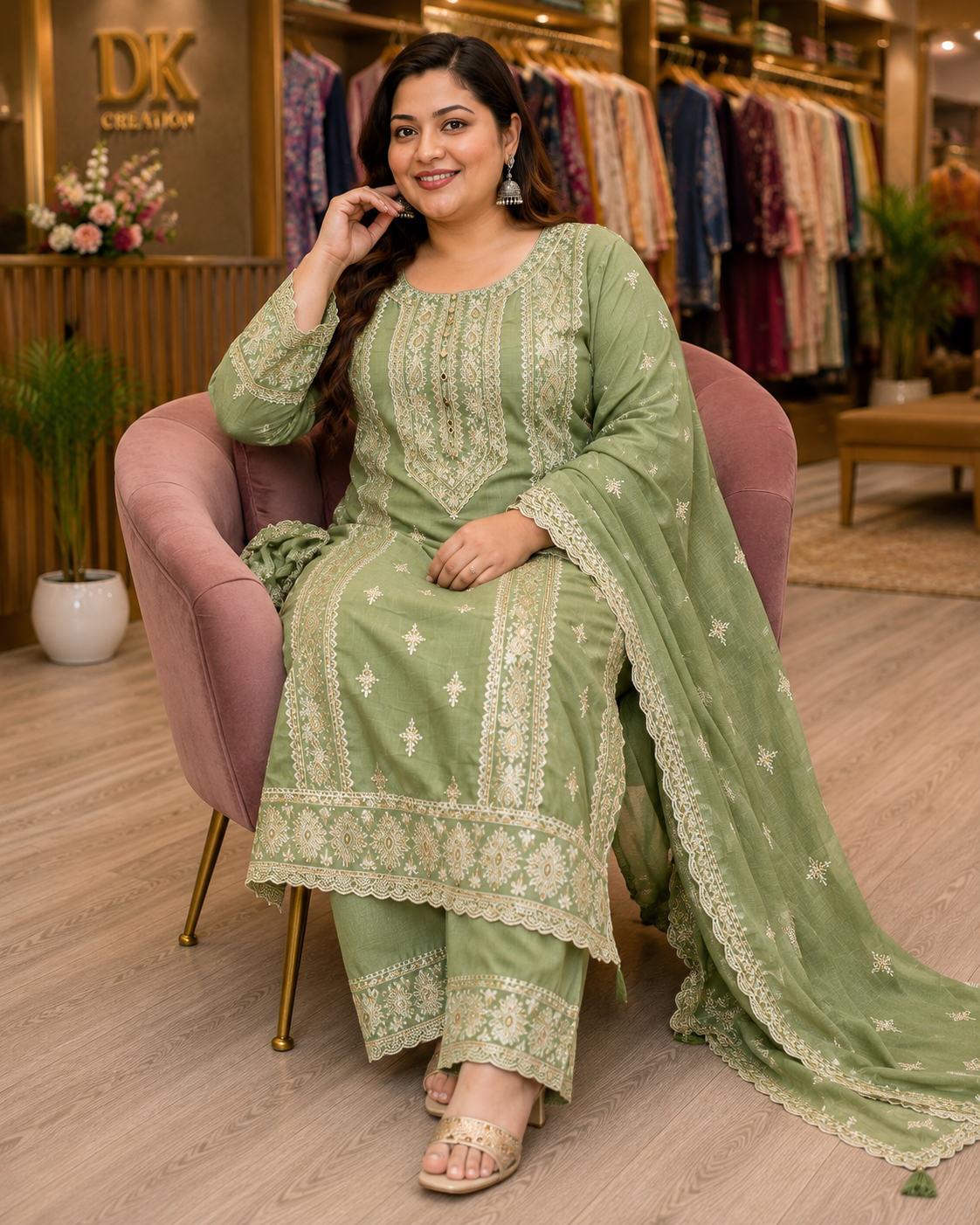 Pure Cotton Heavy Embroidery Suit
