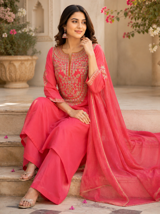 Mul Chanderi Suit