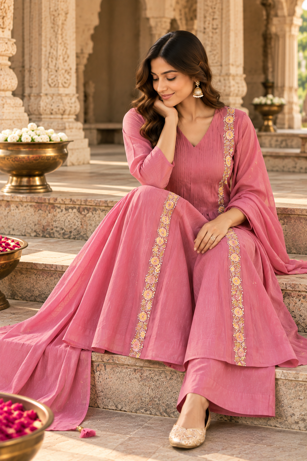 Festival Wear Mul Chanderi Suit