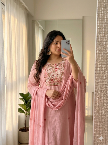 Pure Mul Chanderi Suit