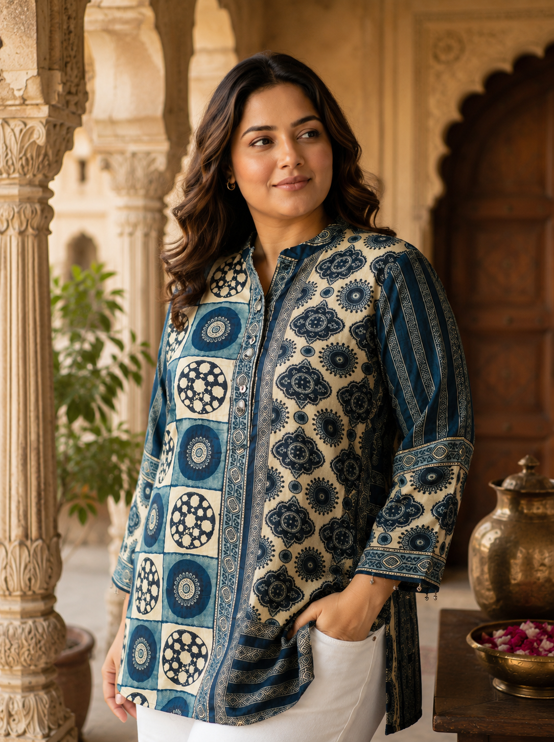 Pure Crape Shirt Big Size