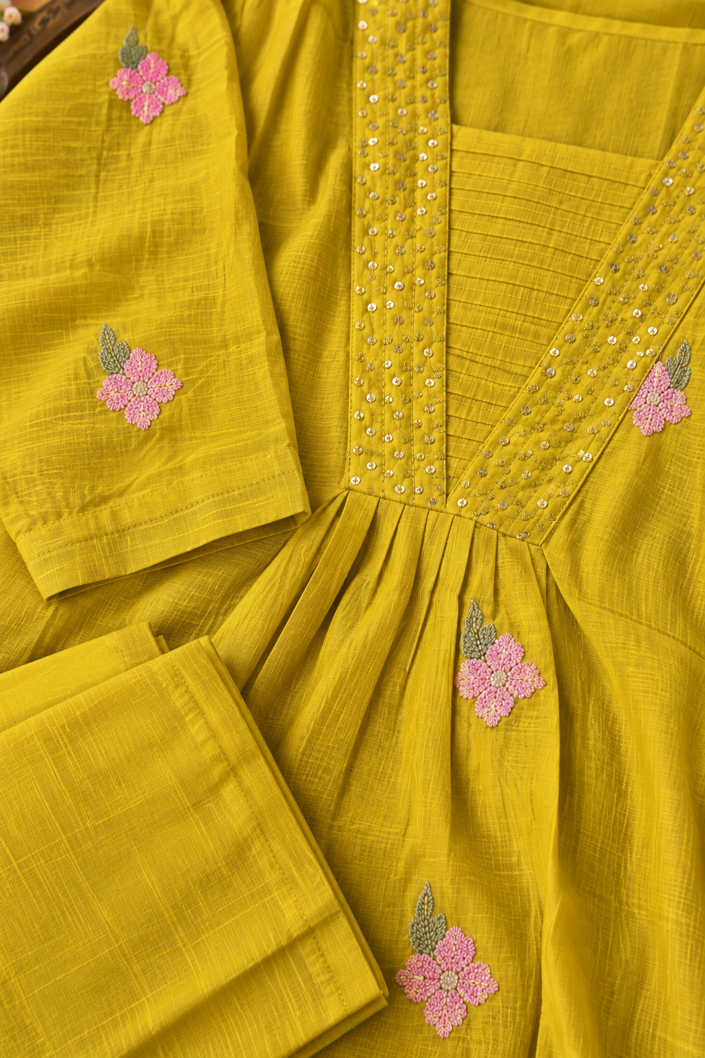 Mul Chanderi A-Line Festival wear Suit