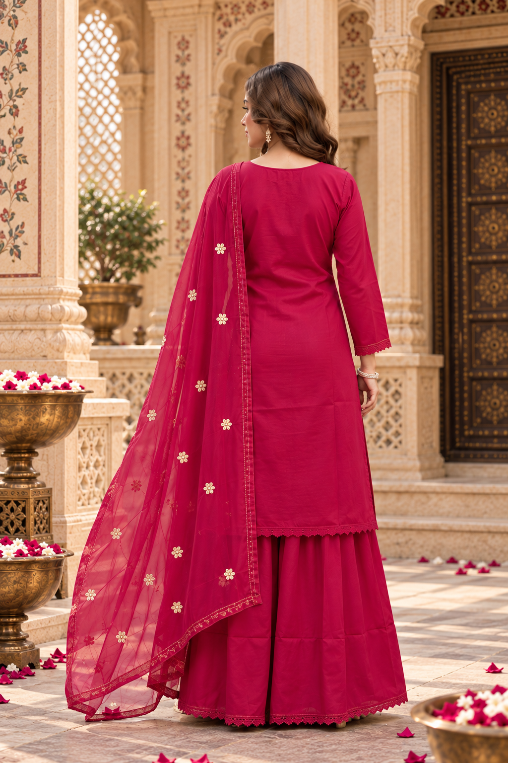 Pure Mul Cotton Plazzo Set
