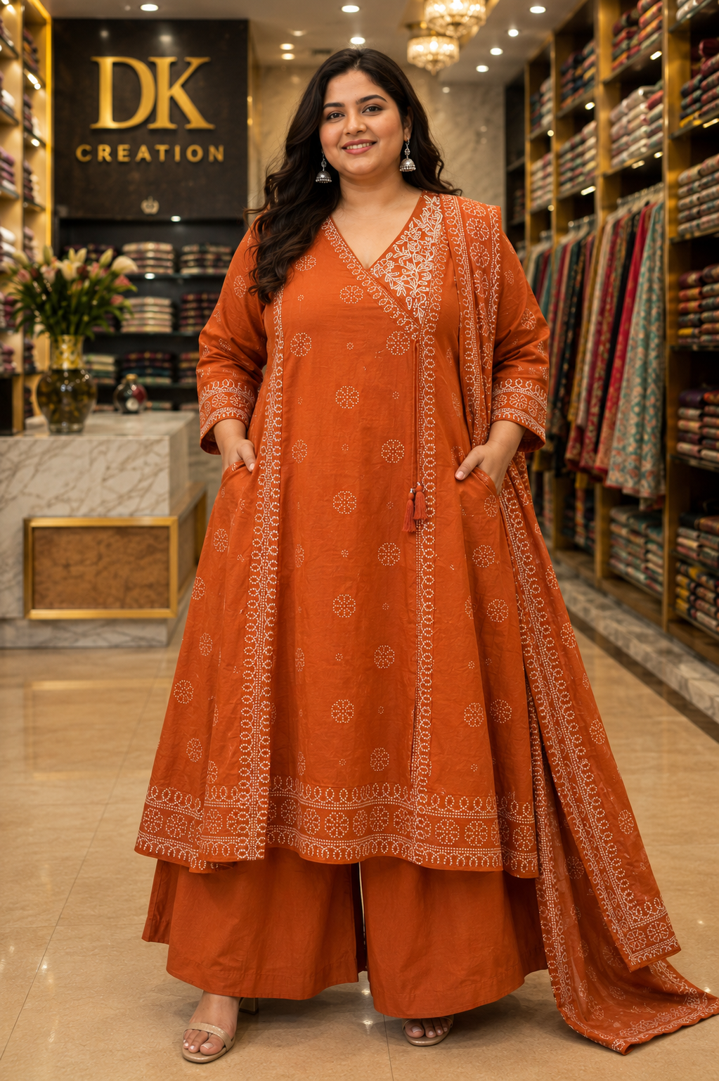 PURE COTTON BIG SIZE ANARKALI SUIT