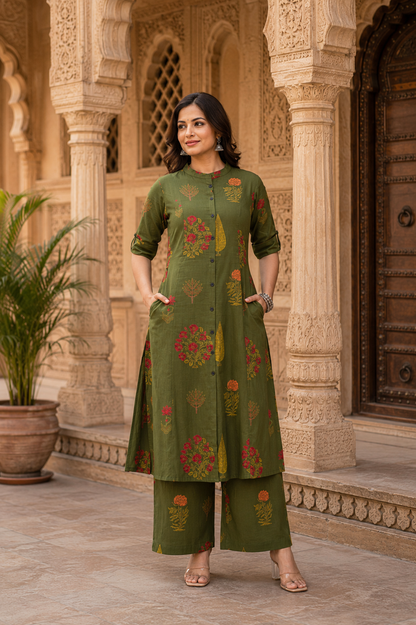 Pure Cotton Kurti with Plazzo