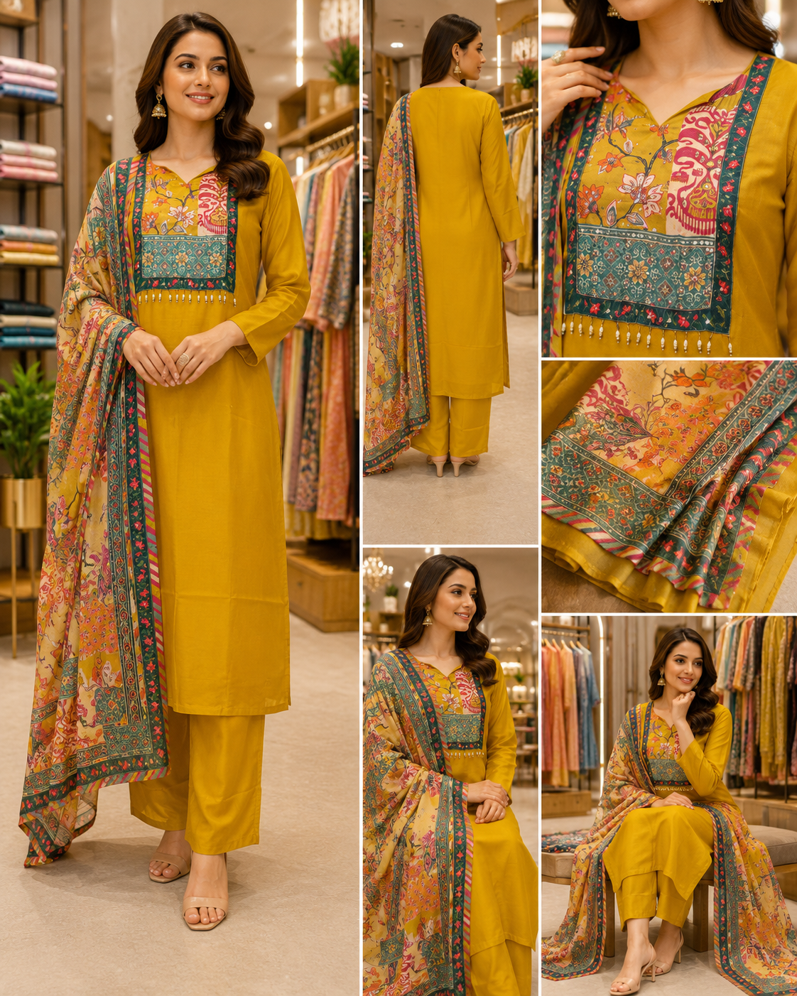 Pure Gajji Dupatta Set