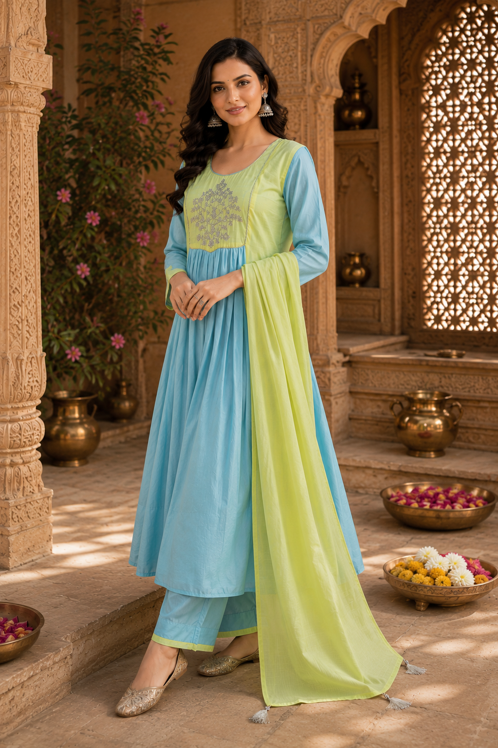 Pure Mul Chanderi Suit
