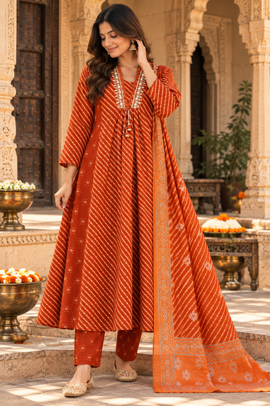 Pure Mul Cotton Leriya Suit