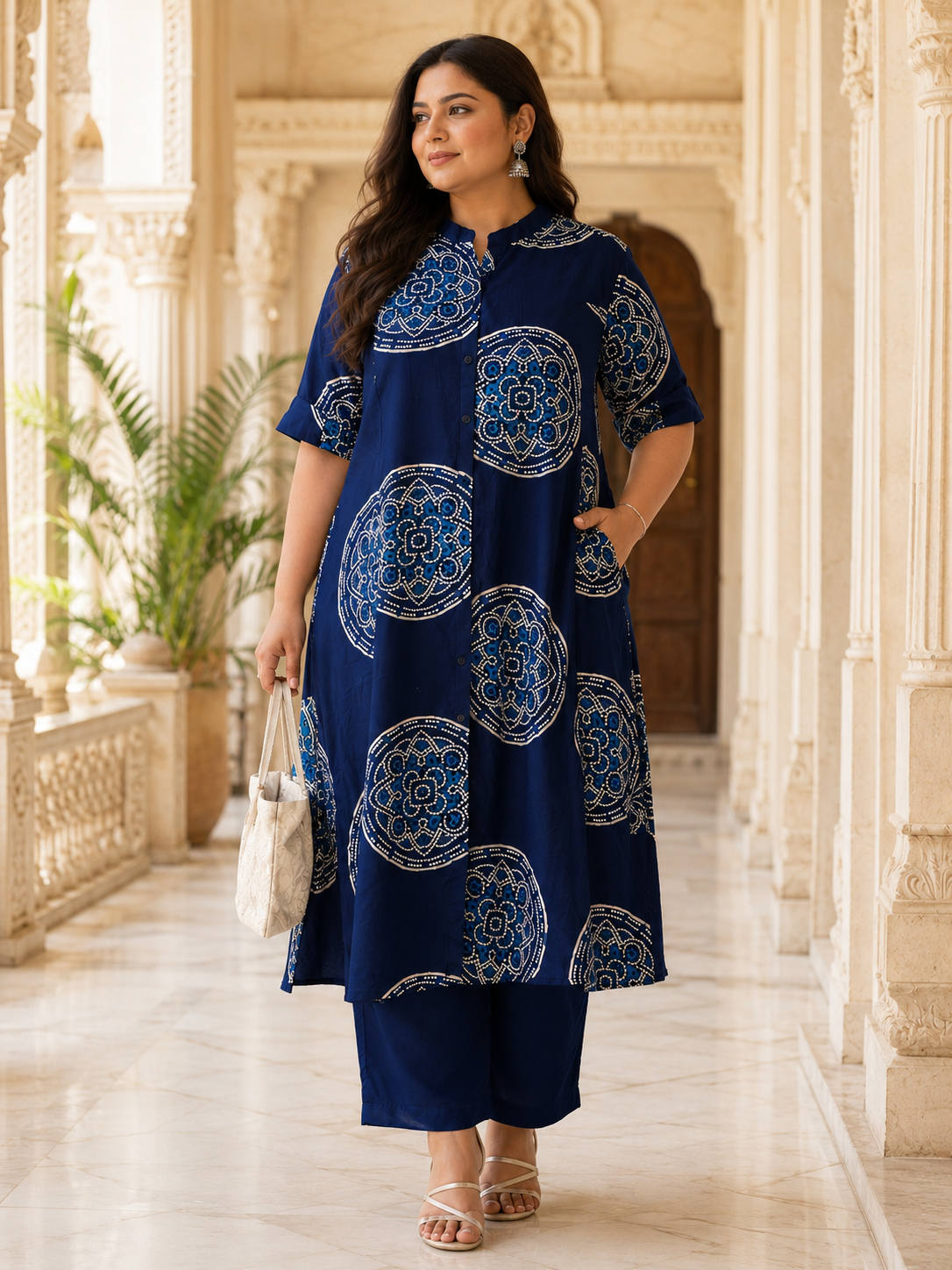 Pure Cotton Kurti Plazzo Set