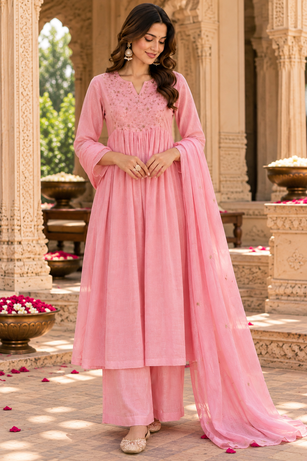 Festival Wear Premium Mul Chanderi Suit
