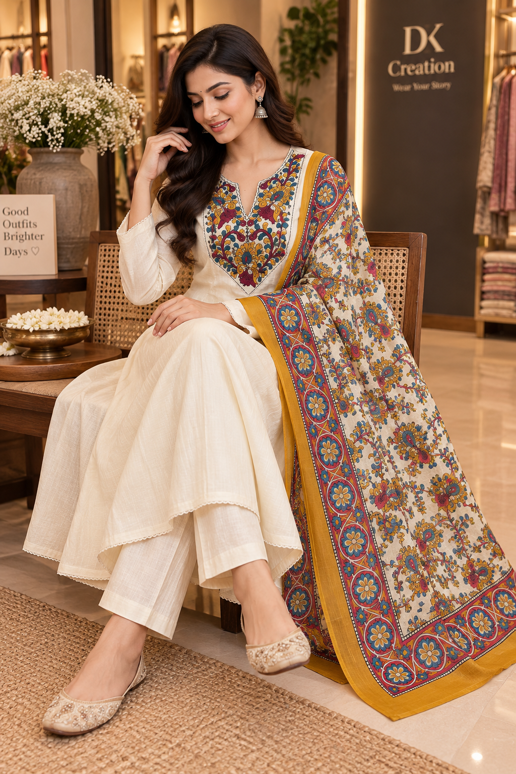 Pure Mul Cotton Anarkali Suit