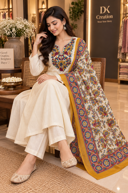 Pure Mul Cotton Anarkali Suit