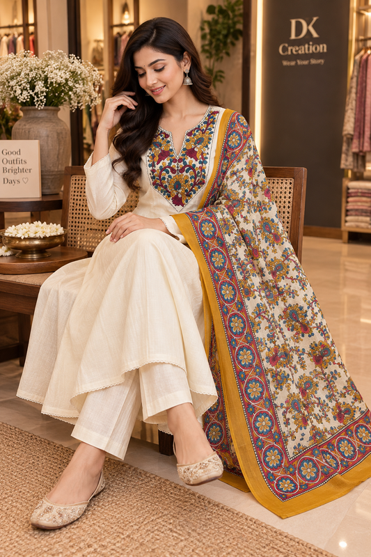 Pure Mul Cotton Anarkali Suit