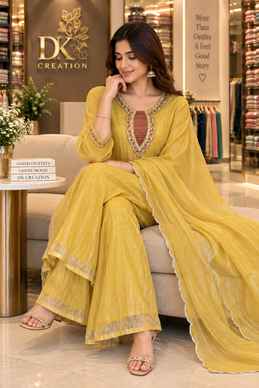 Premium Crust Tissue Festival Wear Suit