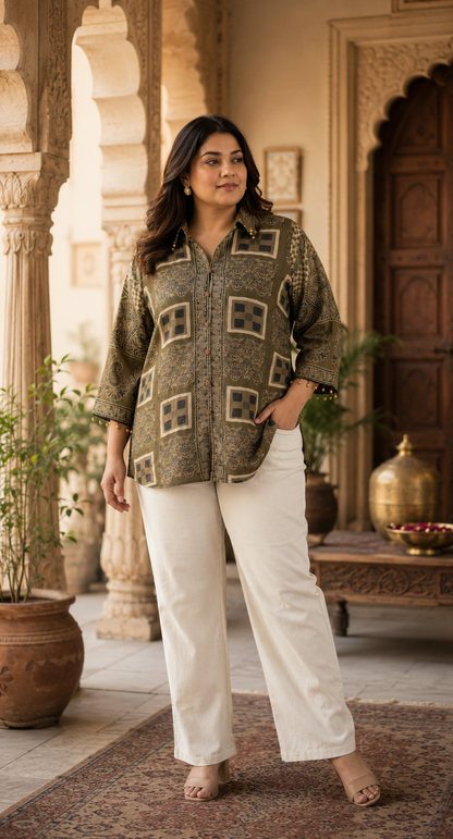 Pure Crape Shirts Big Size