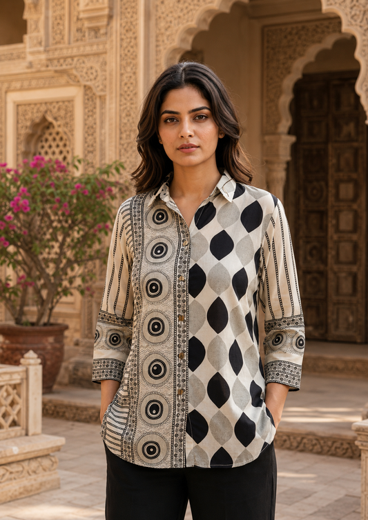 Pure Crape Shirt
