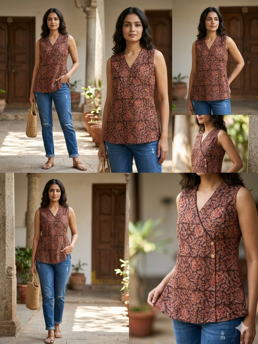 Sleveless Short Kurti